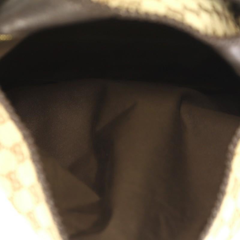Gucci Horsebit Hobo GG Canvas Large In Good Condition In NY, NY
