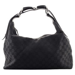 Gucci Horsebit Hobo GG Segeltuch Medium