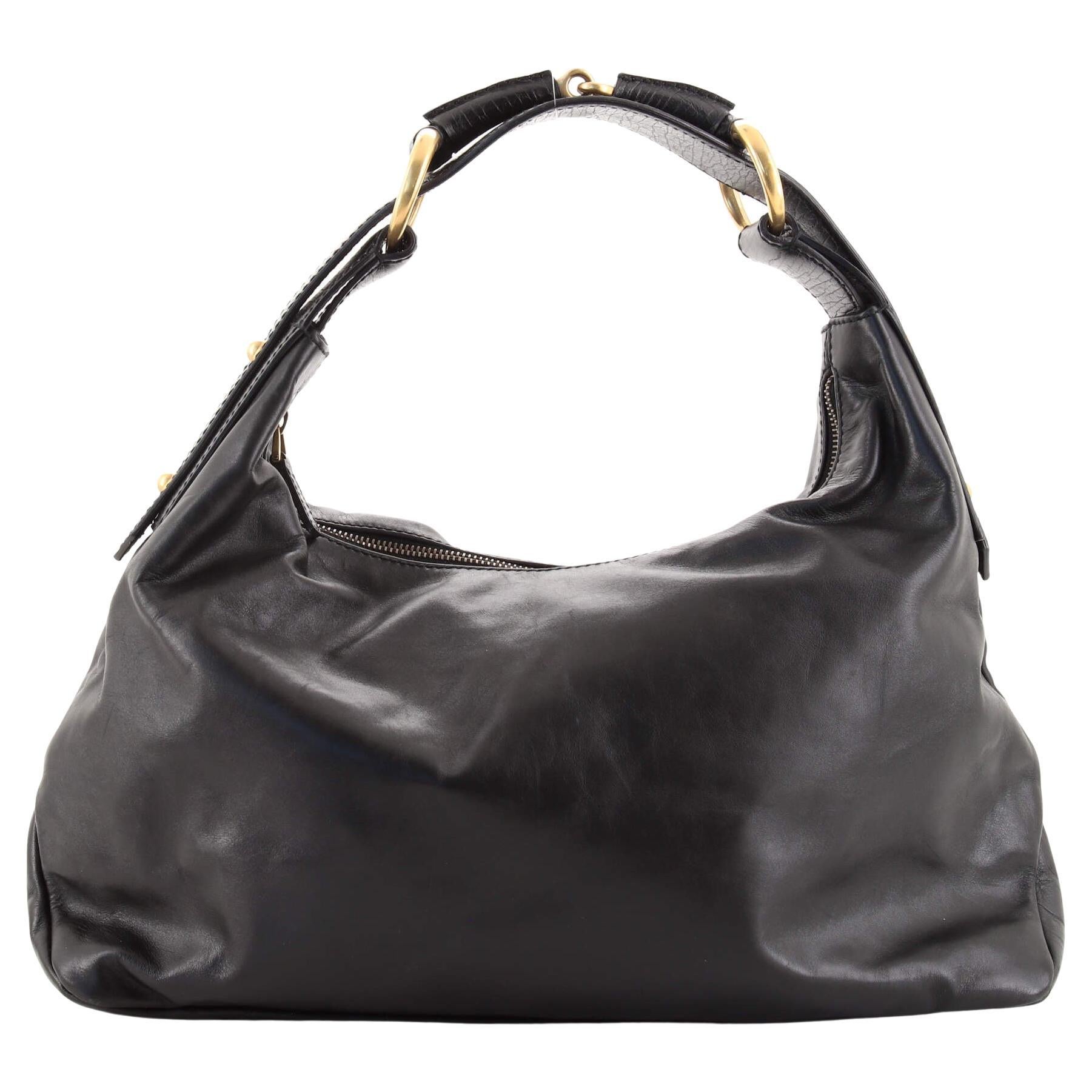gucci vintage gold python horsebit hobo bag for sale... Gucci Horsebit Hobo Leather Medium at 1stDibs
