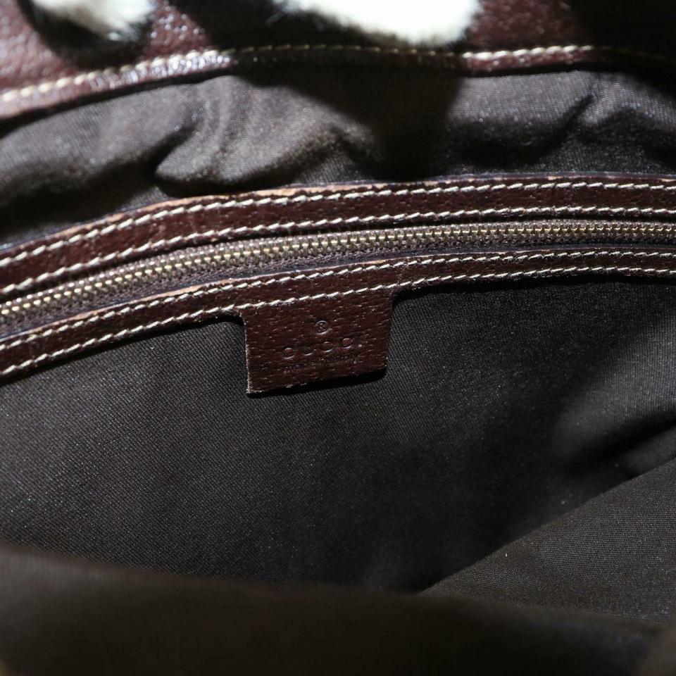 Gucci Horsebit Hobo [leprix] Monogram 871254 Brown Canvas Shoulder Bag In Good Condition In Dix hills, NY
