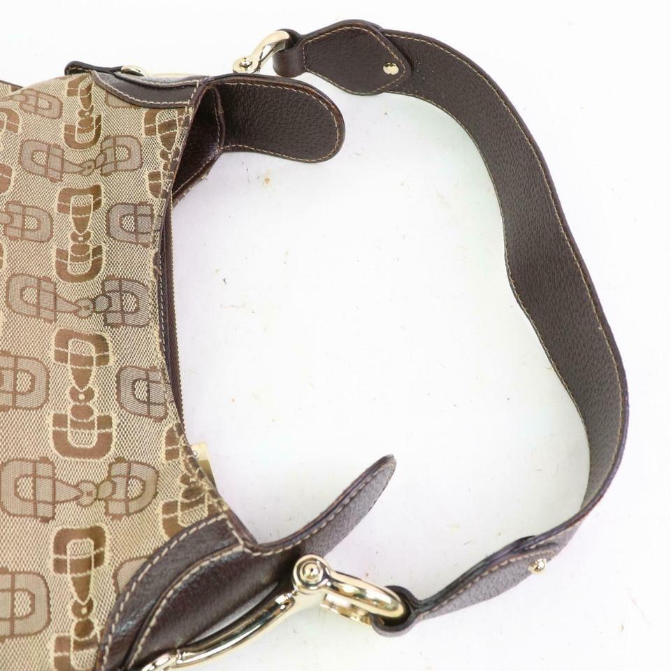 Women's Gucci Horsebit Hobo [leprix] Monogram 871254 Brown Canvas Shoulder Bag