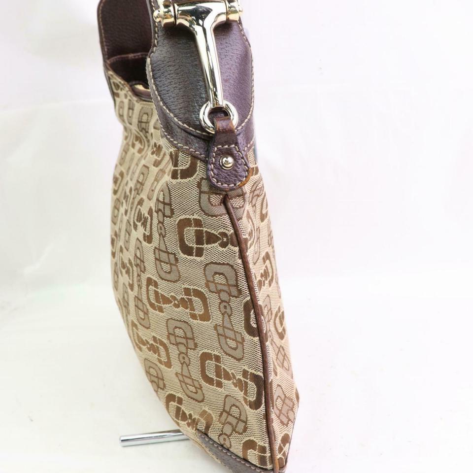 Gucci Horsebit Hobo [leprix] Monogram 871254 Brown Canvas Shoulder Bag 3