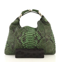 Gucci Horsebit Hobo Python Large