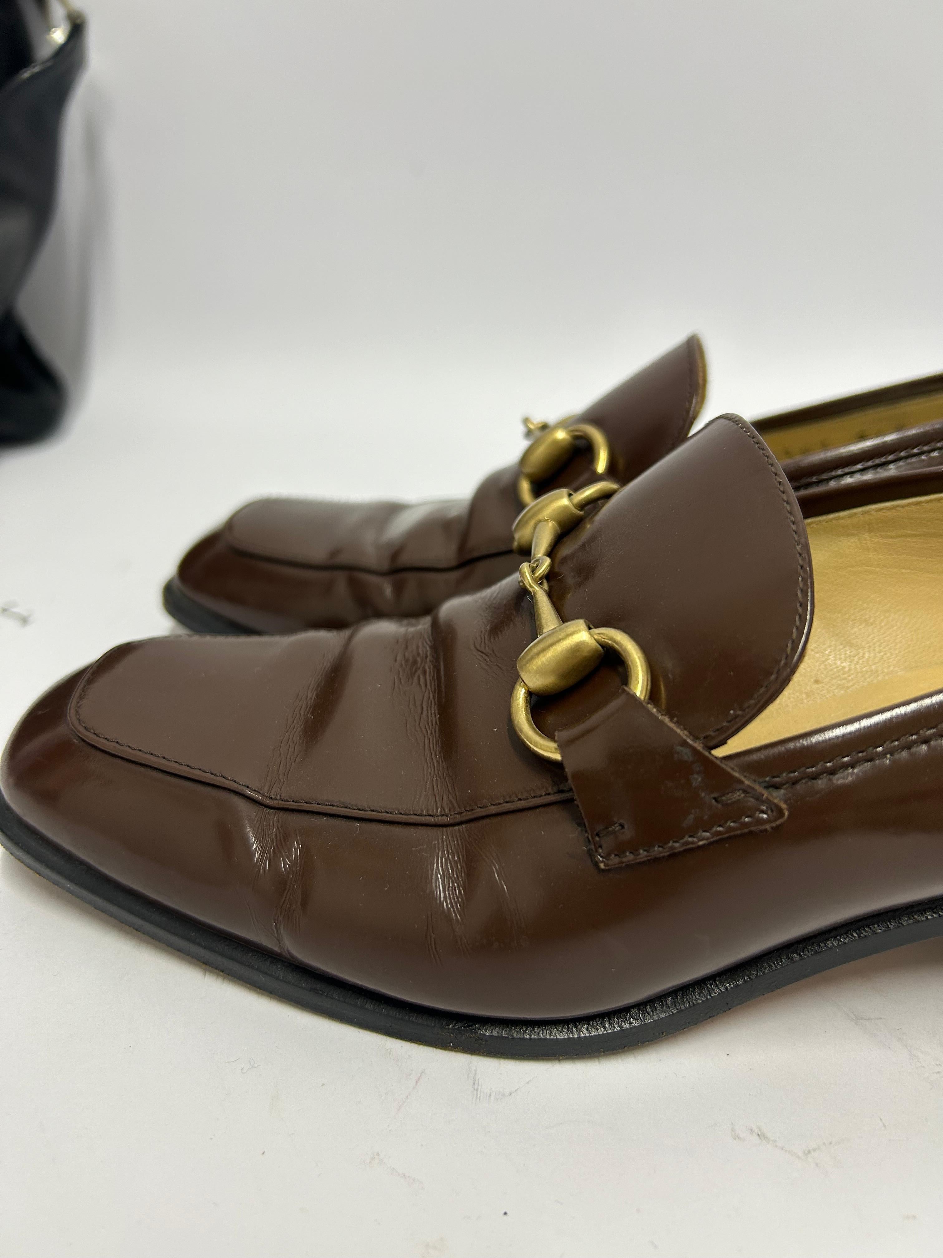 Gucci Horsebit Leather Loafers Size EU 36.5 For Sale 8