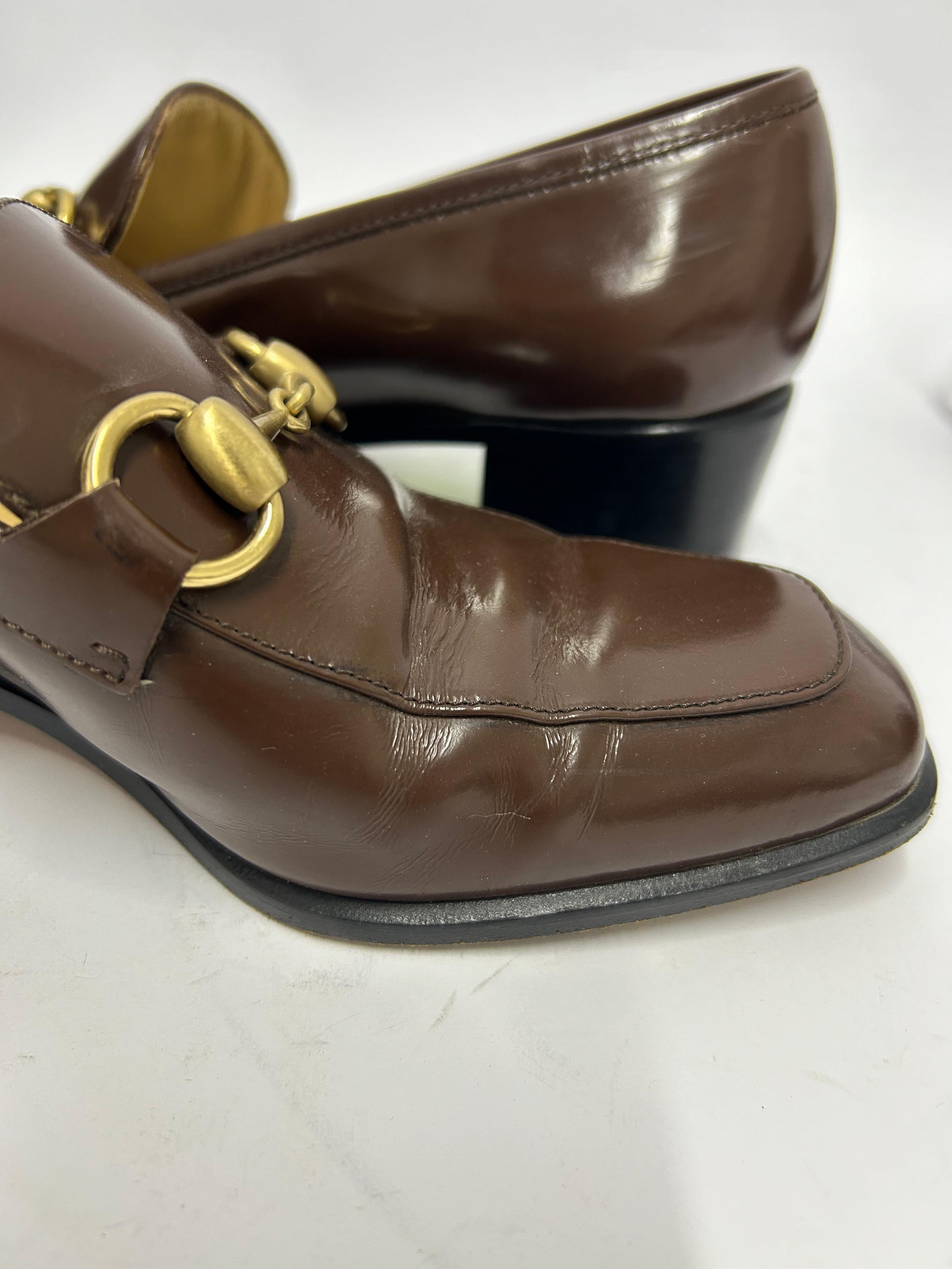 Gucci Horsebit Loafers aus Leder, Größe EU 36,5 im Angebot 9