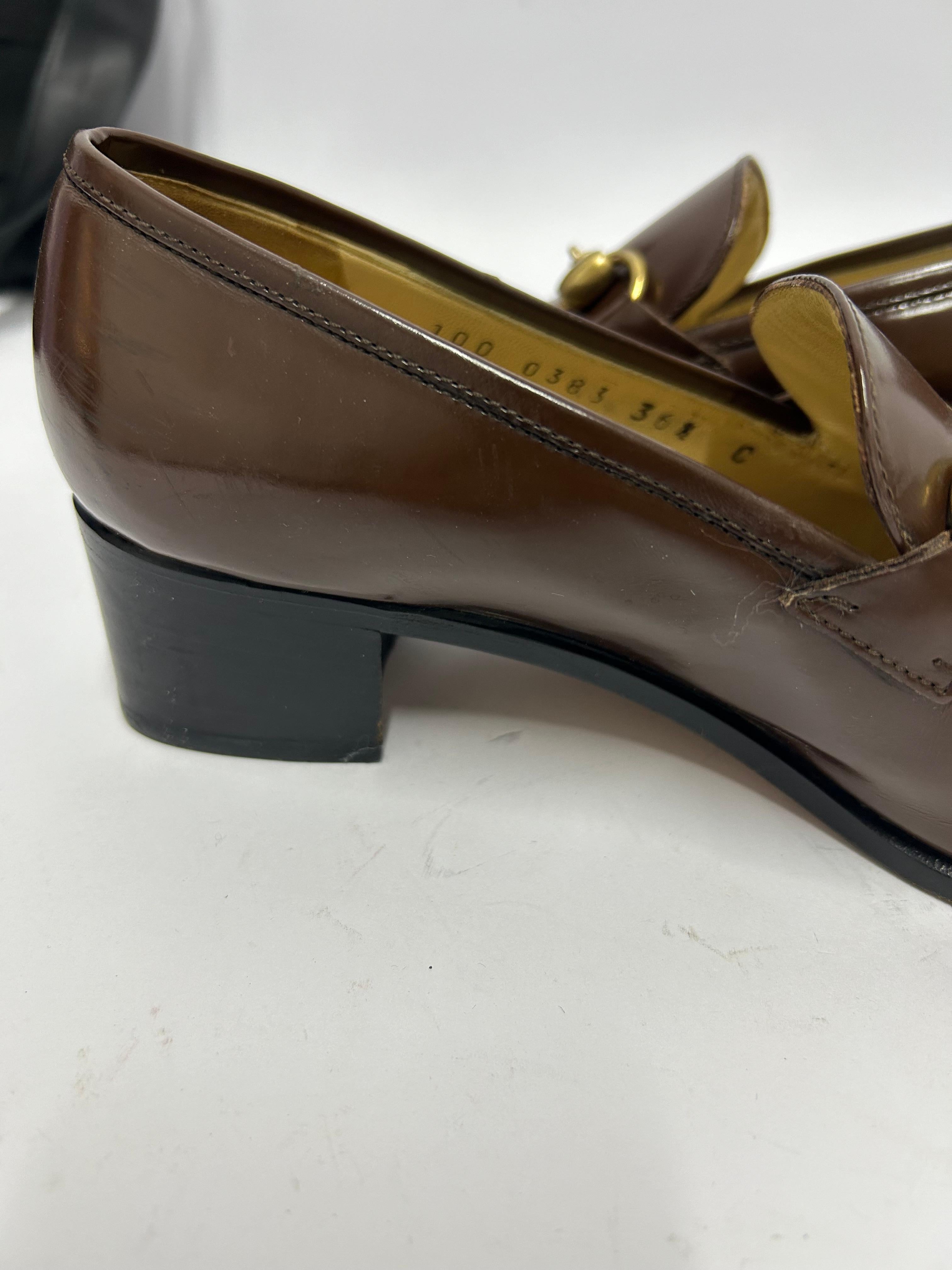 Gucci Horsebit Leather Loafers Size EU 36.5 For Sale 10