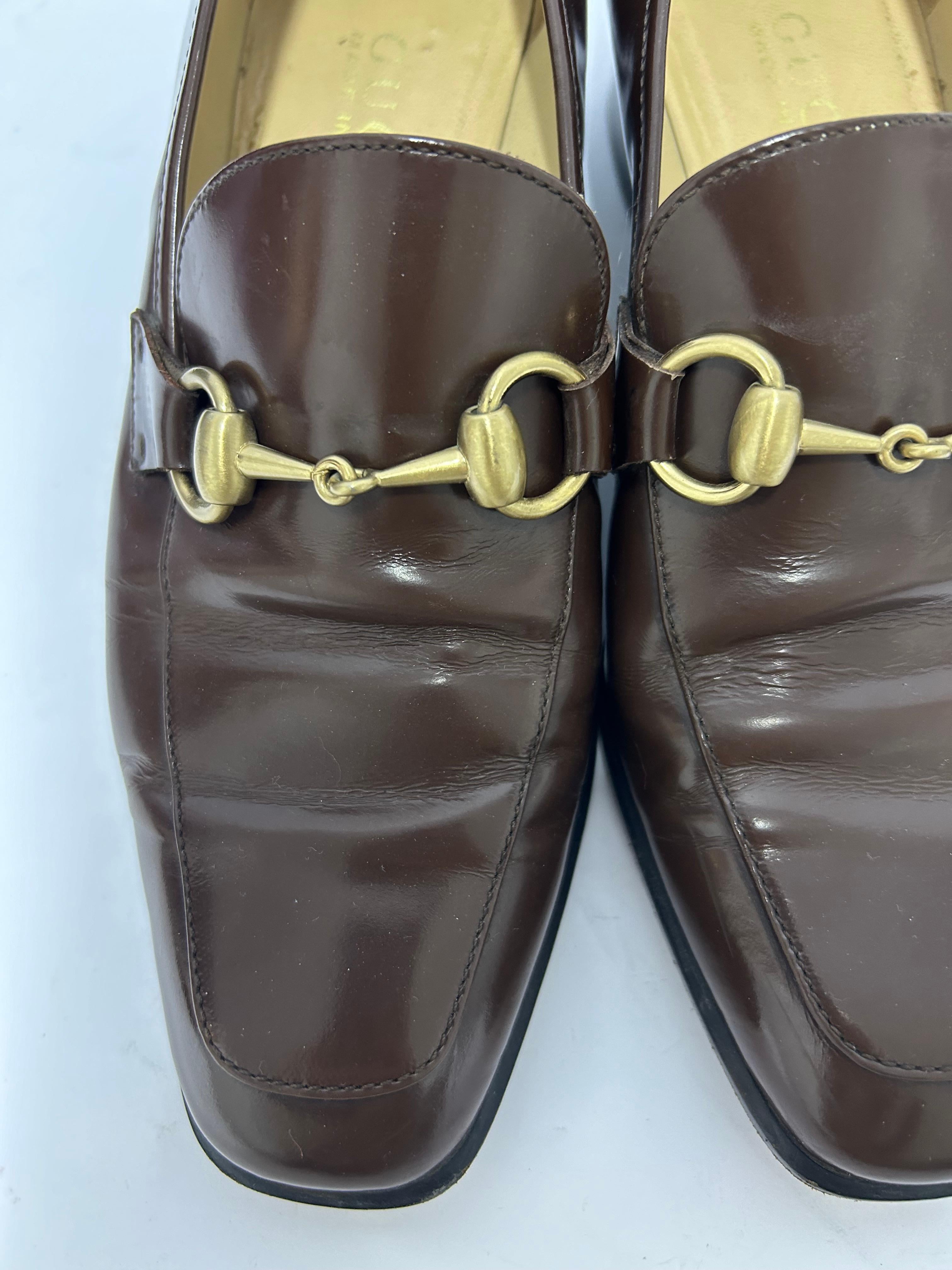 Gucci Horsebit Loafers aus Leder, Größe EU 36,5 im Angebot 4
