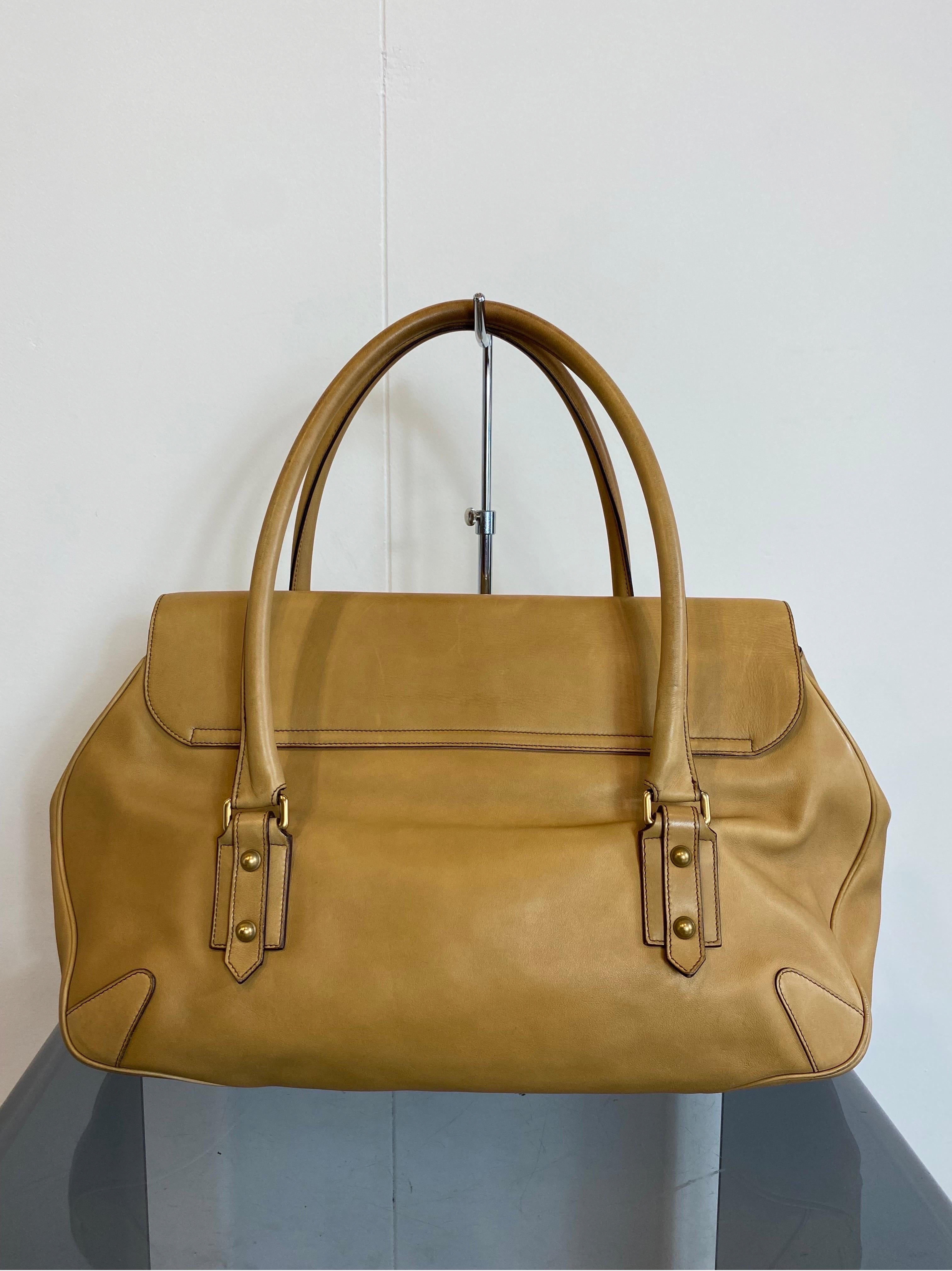 Marrone Maxi borsa in pelle Horsebit di Gucci in vendita