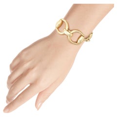 Vintage Gucci Horsebit Link Bracelet in 18k Yellow Gold