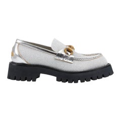 Gucci Horsebit Lug Sole Glitter Loafers 39.5