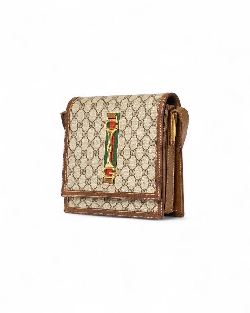 Gucci Horsebit Medium GG Supreme Marrone Pour femmes en vente