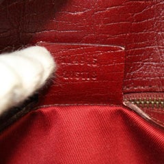 Gucci Horsebit Monogram Chain Flap 869934 Red Canvas Shoulder Bag