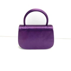 Gucci Horsebit Night Super Mini Purple Satin Top Handle Borsa con tracolla