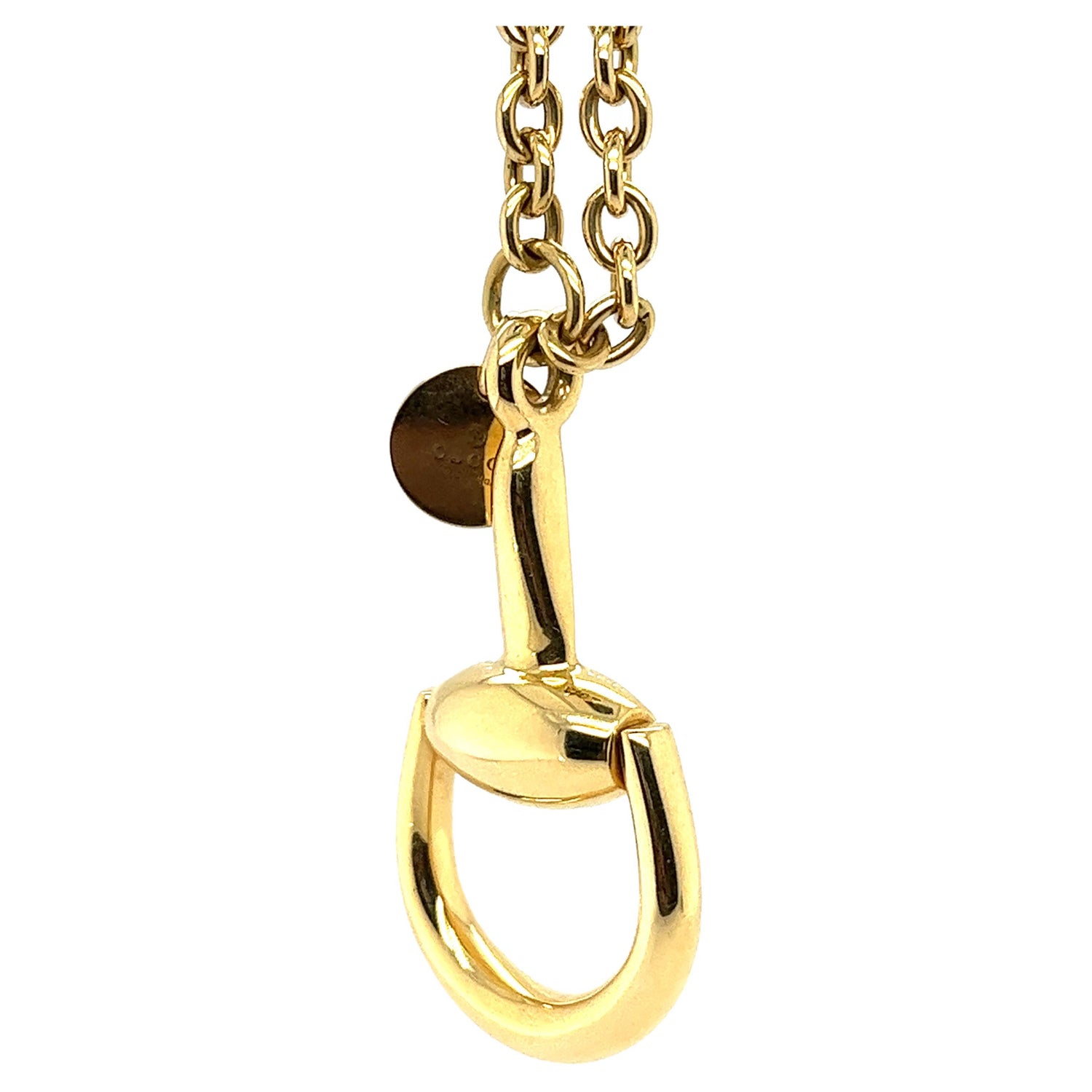 Gucci 18k Gold Horsebit Marina Necklace For Sale at 1stDibs