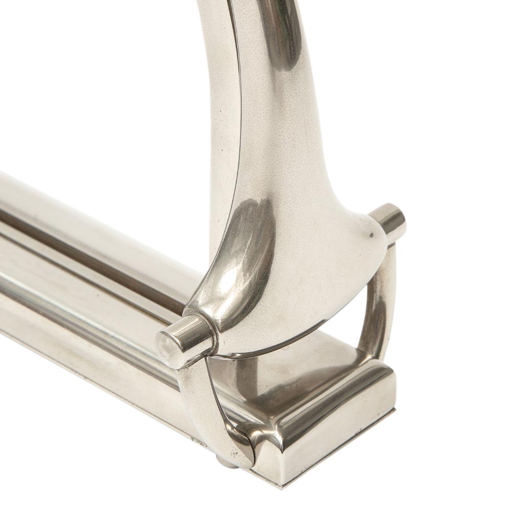 Horsebit-Bilderrahmen von Gucci, Nickel, signiert im Angebot 3