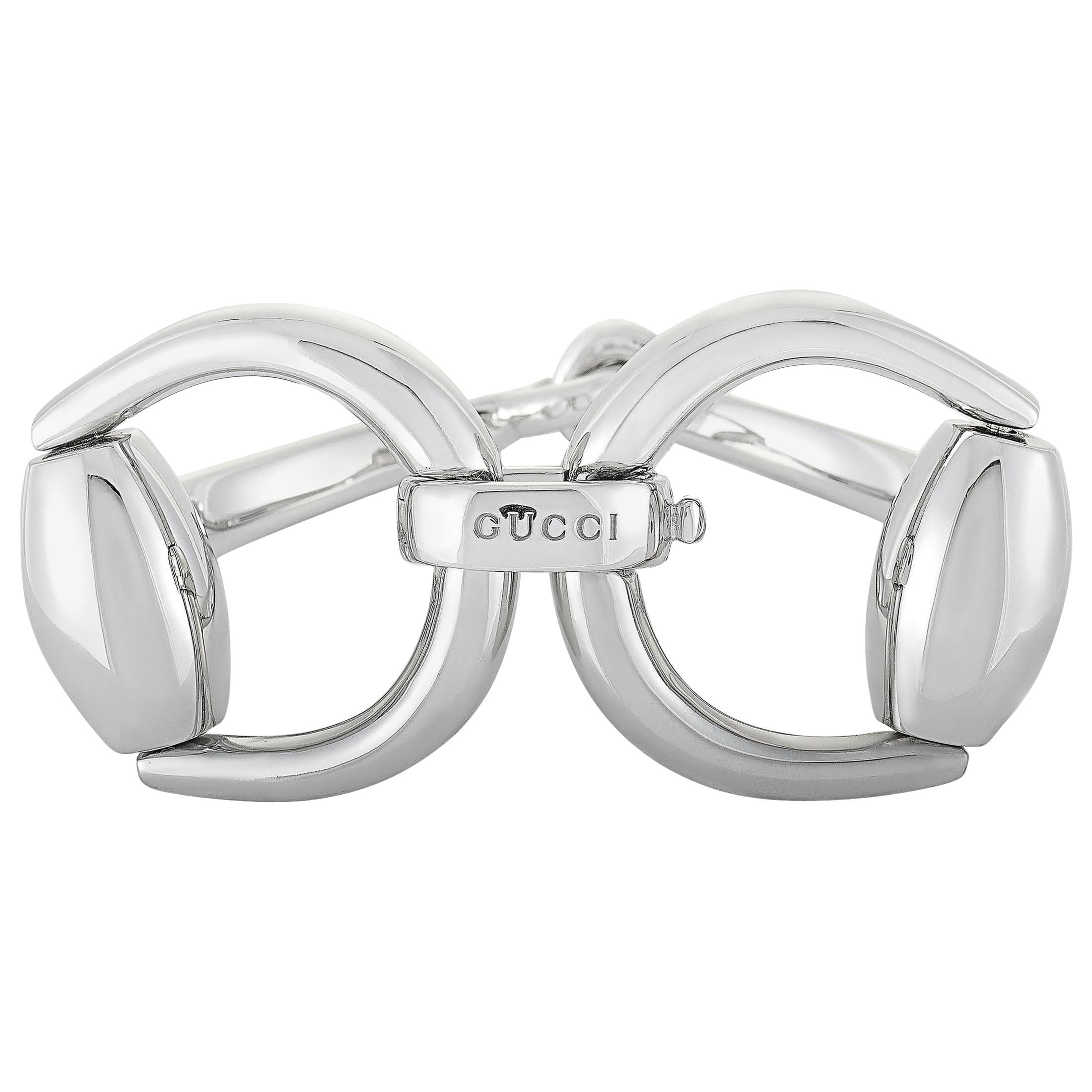 Gucci Horsebit Diamantissima Silver Bracelet – Opulent Jewelers