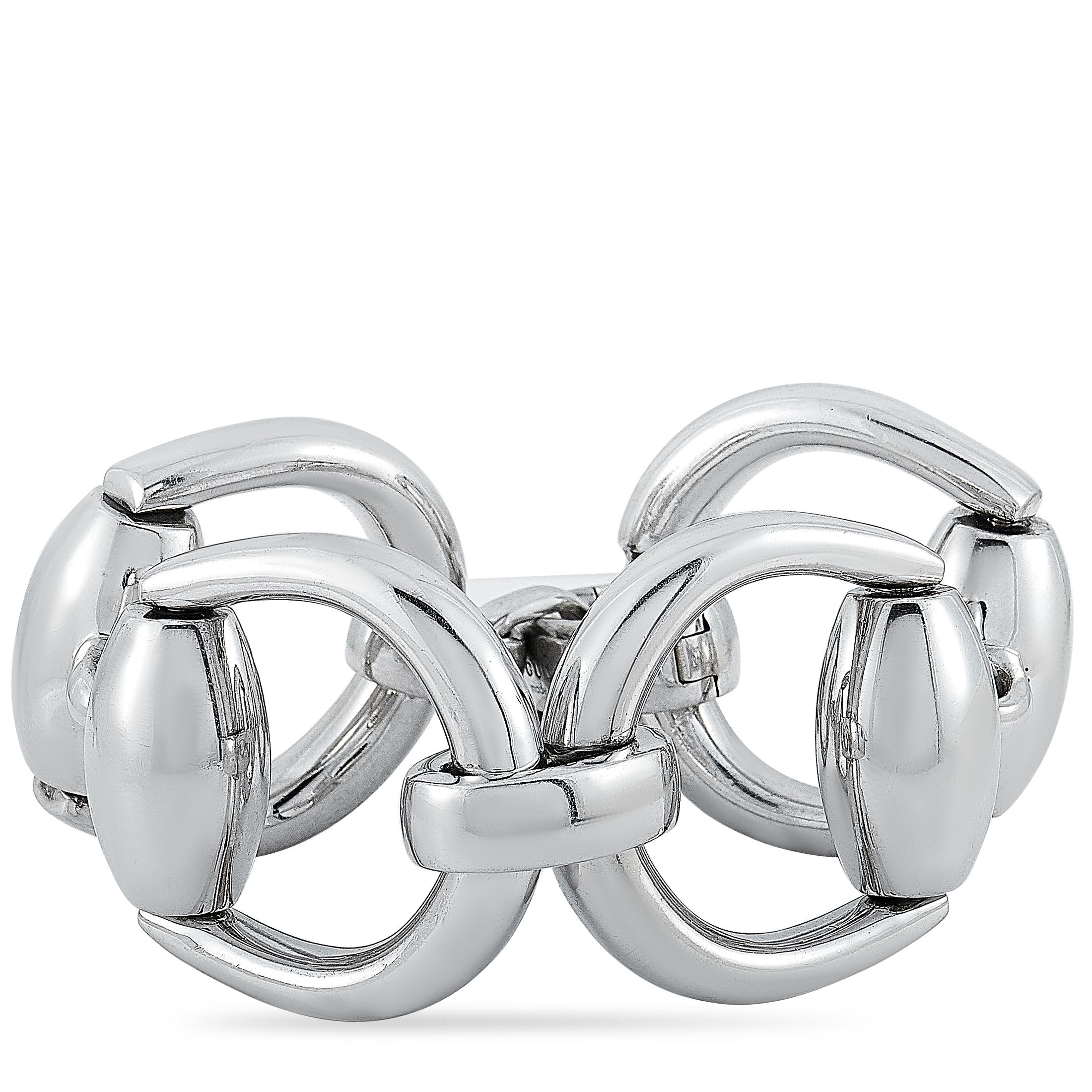 gucci horsebit silver