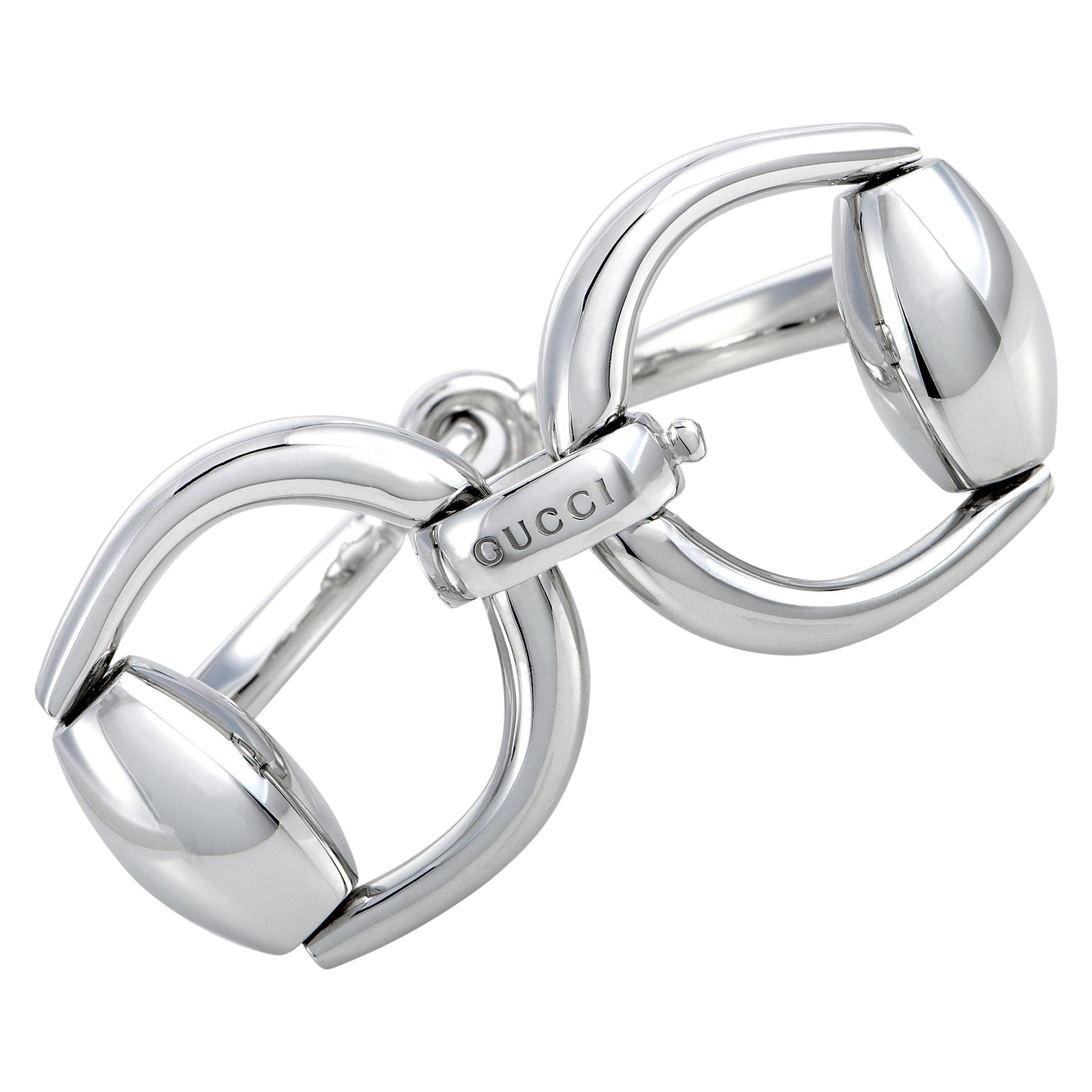 gucci horsebit bracelet silver