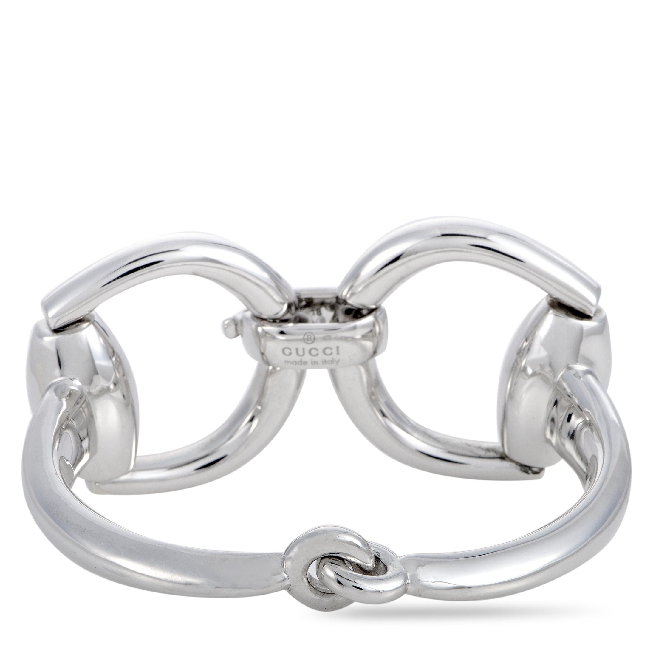 gucci horsebit bracelet silver
