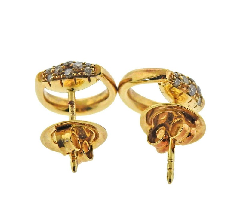 Gucci Horsebit Gold Diamond Stud Earrings at 1stDibs gucci horsebit