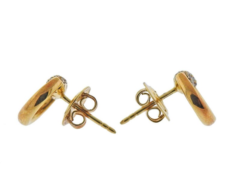 Gucci Horsebit Gold Diamond Stud Earrings at 1stDibs gucci horsebit