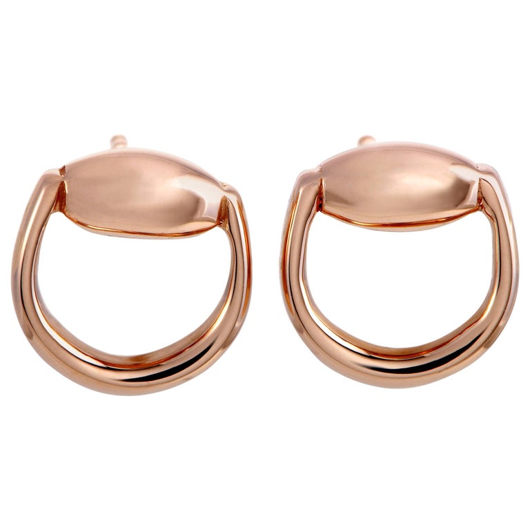 Gucci Horsebit Rose Gold Stud Earrings at 1stDibs gucci horsebit earrings