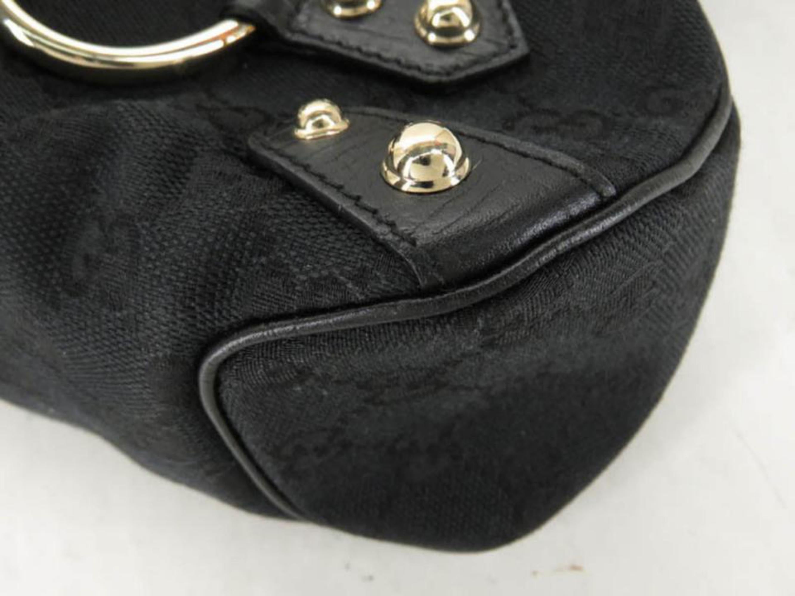 Gucci Horsebit Sherry Web Chain Flap 867901 Black Canvas Shoulder Bag For Sale 4