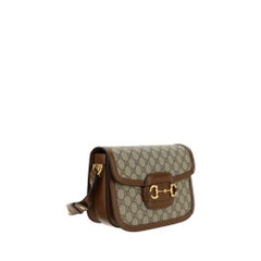 Gucci Horsebit Shoulder Bag — Beige
