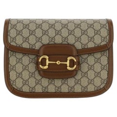 Gucci Horsebit Shoulder Bag — Beige