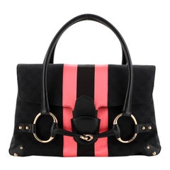 Gucci Horsebit Shoulder Satchel GG Canvas Large