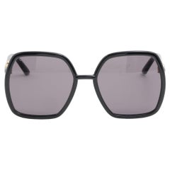 Gucci Horsebit Gafas de Sol Cuadradas Plástico Negro