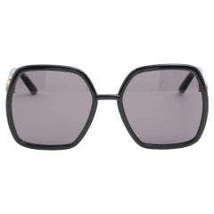 Gucci Horsebit Square Sonnenbrille Kunststoff Schwarz