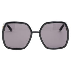 Used Gucci Horsebit Square Sunglass Plastic Black