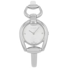 Gucci Horsebit - Montre pour femmes en acier inoxydable avec cadran en nacre et quartz YA139506