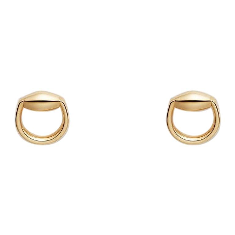 Gucci Horsebit Stud Earrings in Gold YBD391026001 For Sale at 1stDibs