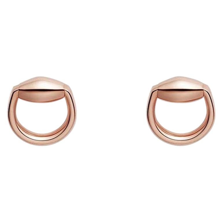 Gucci Horsebit Stud Earrings in Rose Gold For Sale at 1stDibs gucci