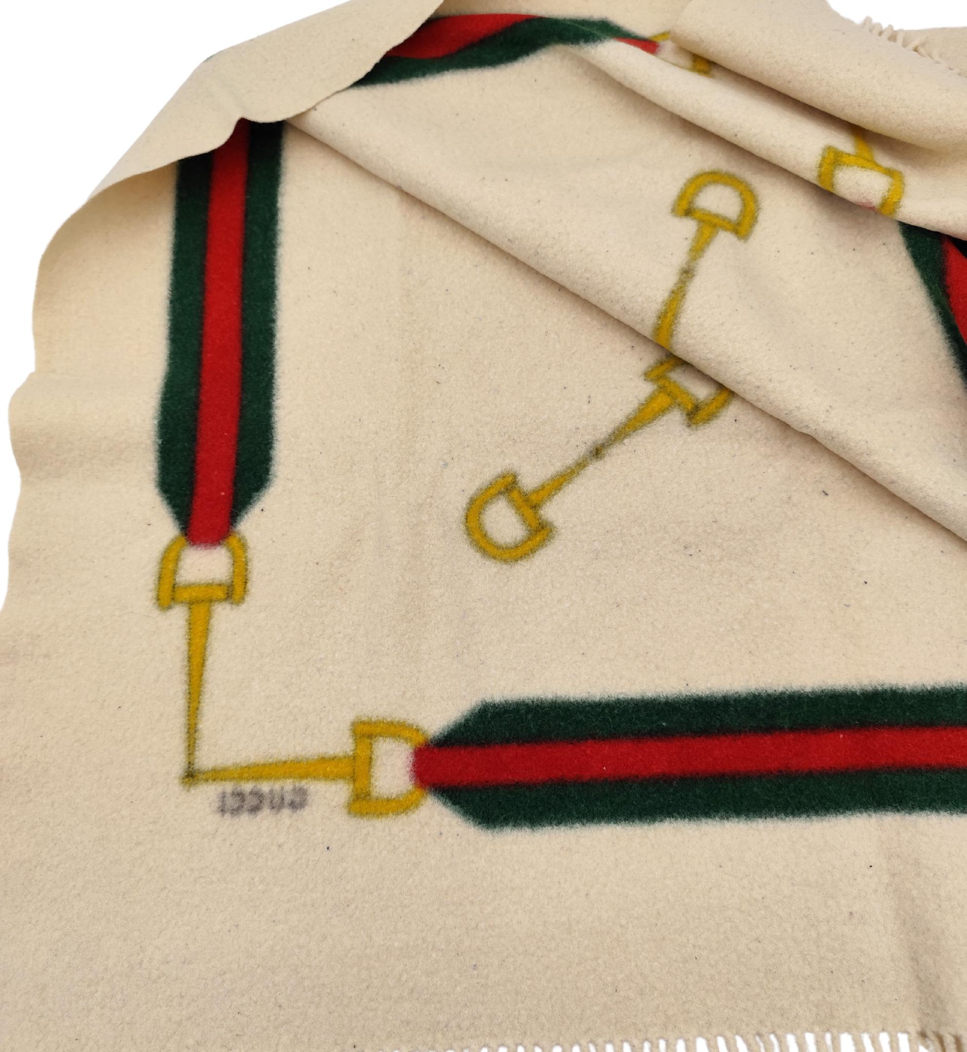 Gucci horsebit throw blanket In Fair Condition In Milano, IT