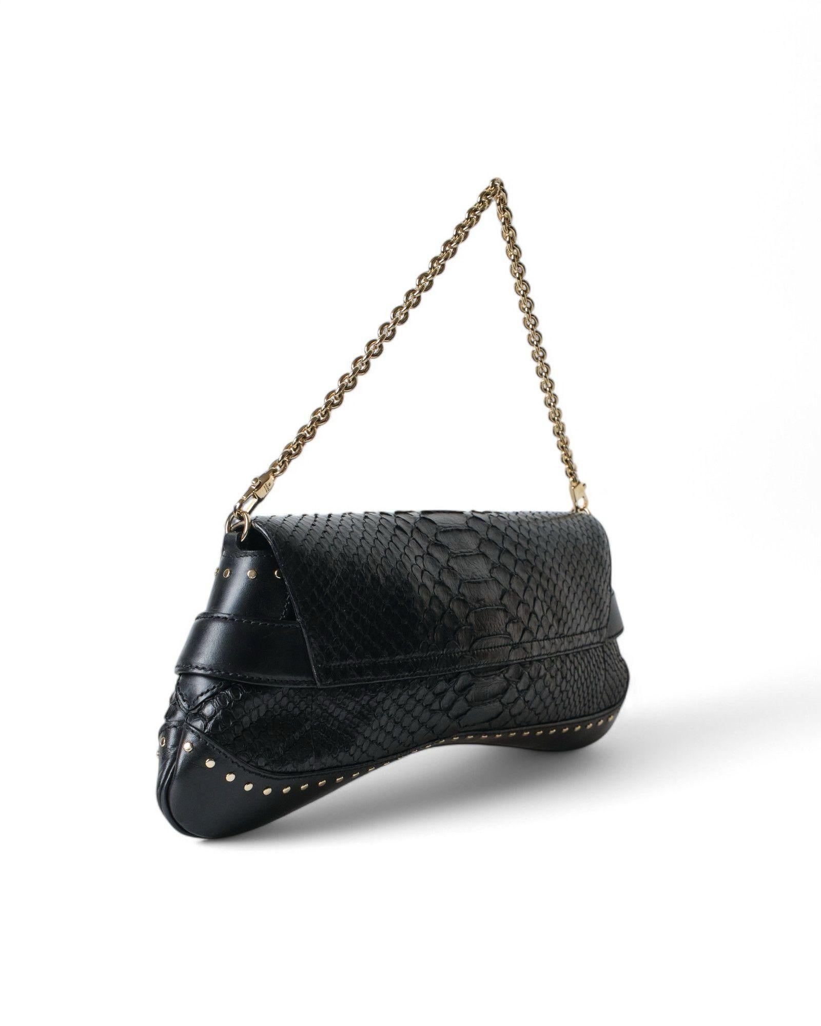 Gucci Python Tom Ford Gucci Horsebit Tom Ford MM Python Black For Sale at 1stDibs