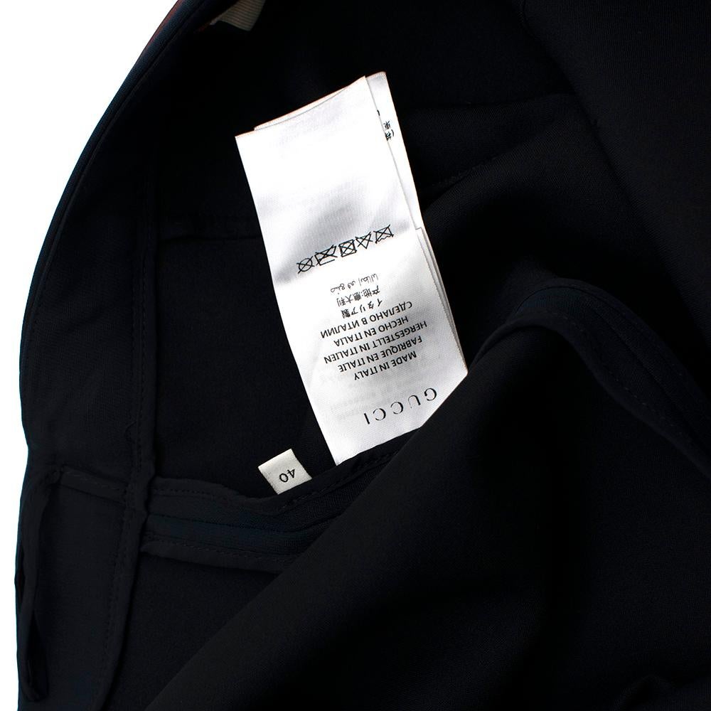 Gucci Horsebit Web Stripe Navy Button Detail Skirt - Size XS 3