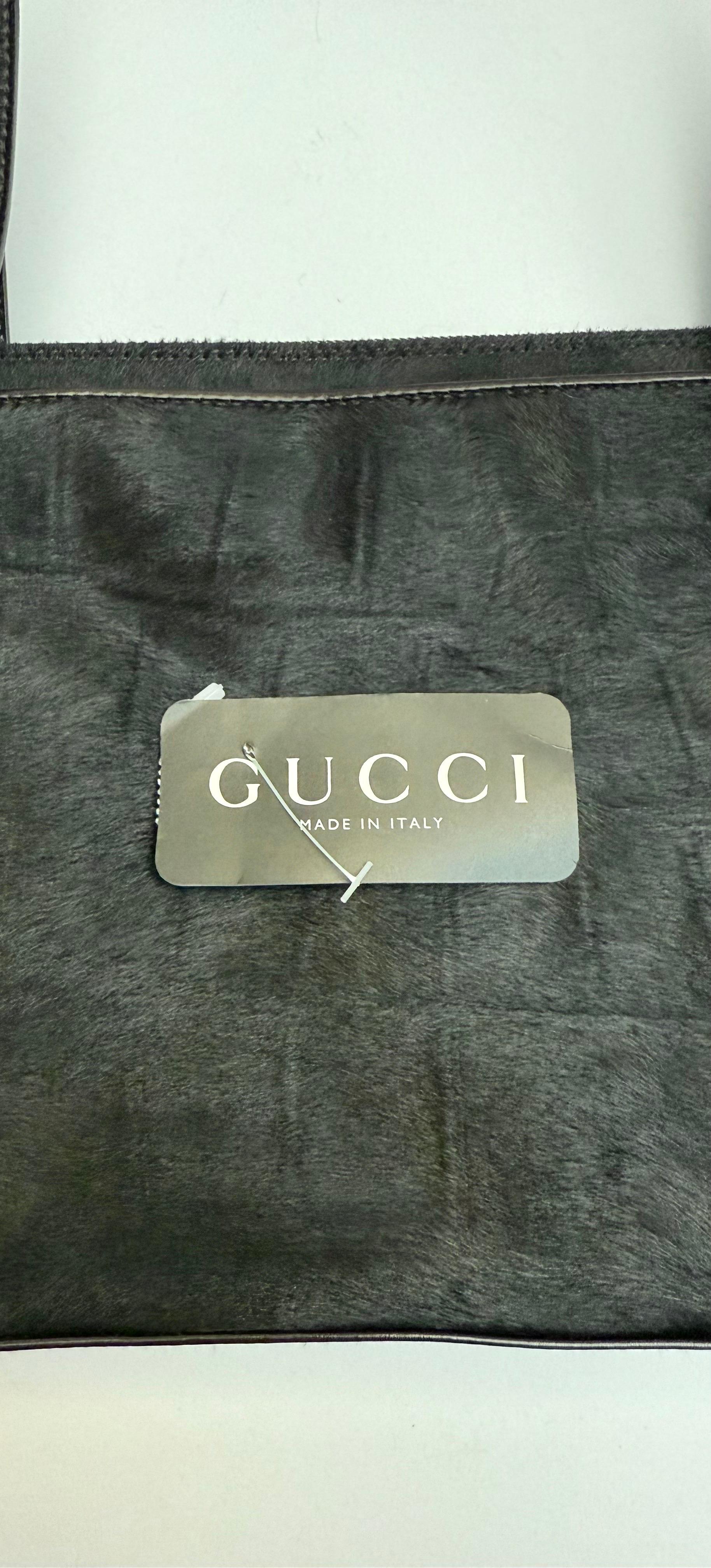 Gucci horsehair and leather shoulder bag For Sale 3