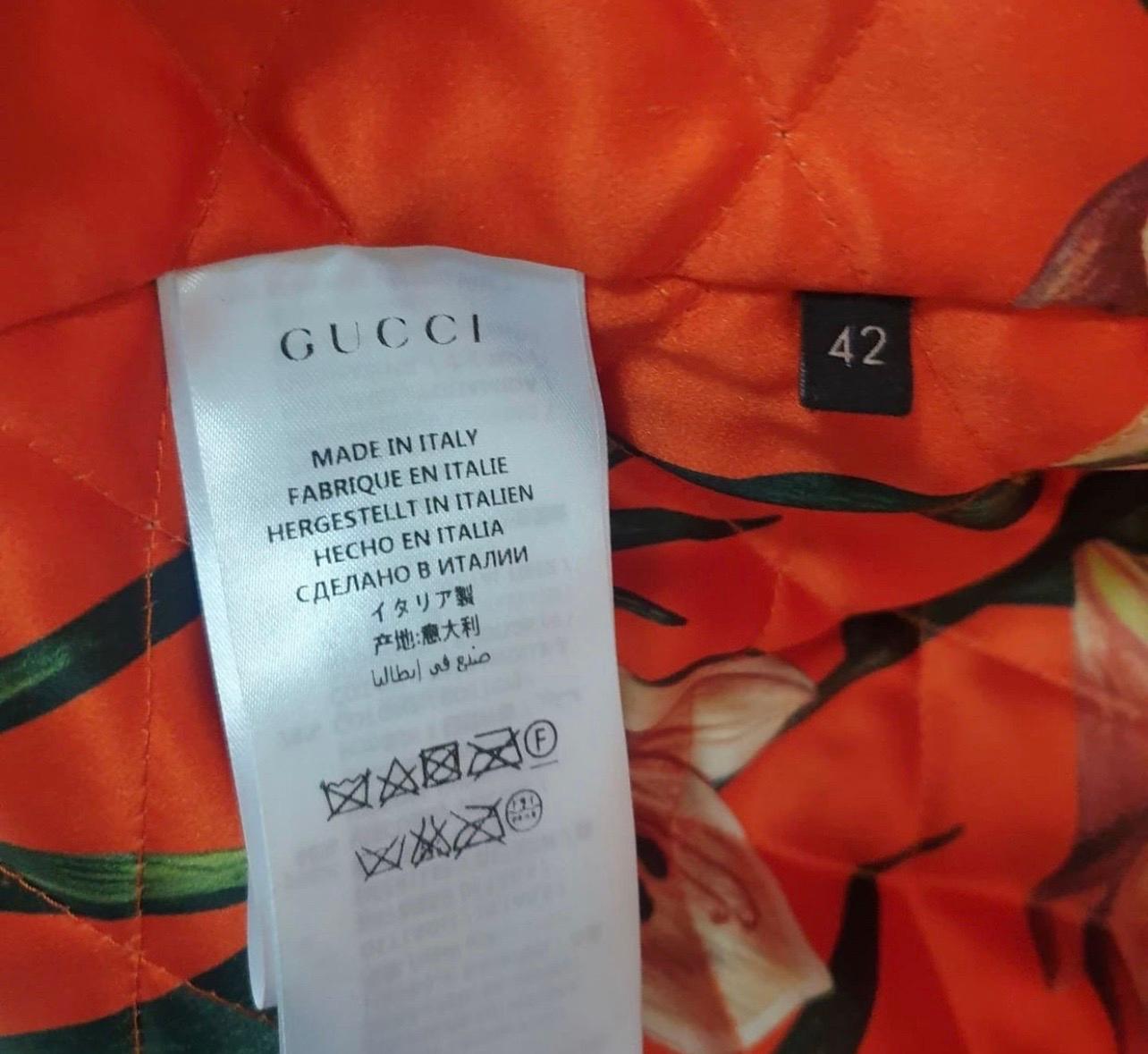 Gucci Host Graffiti Gray Bomber Jacket In Good Condition In Krakow, PL