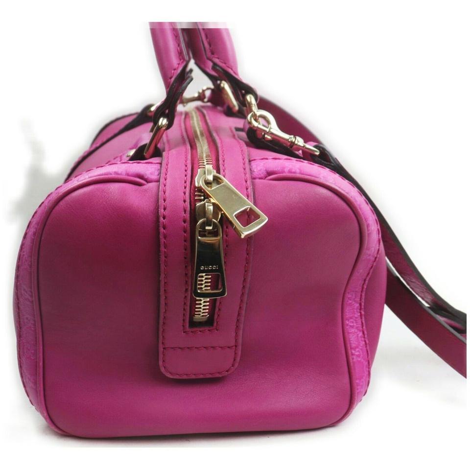 Gucci Hot Pink Fuchsia Leather Joy Boston Bag with Strap 863020 4