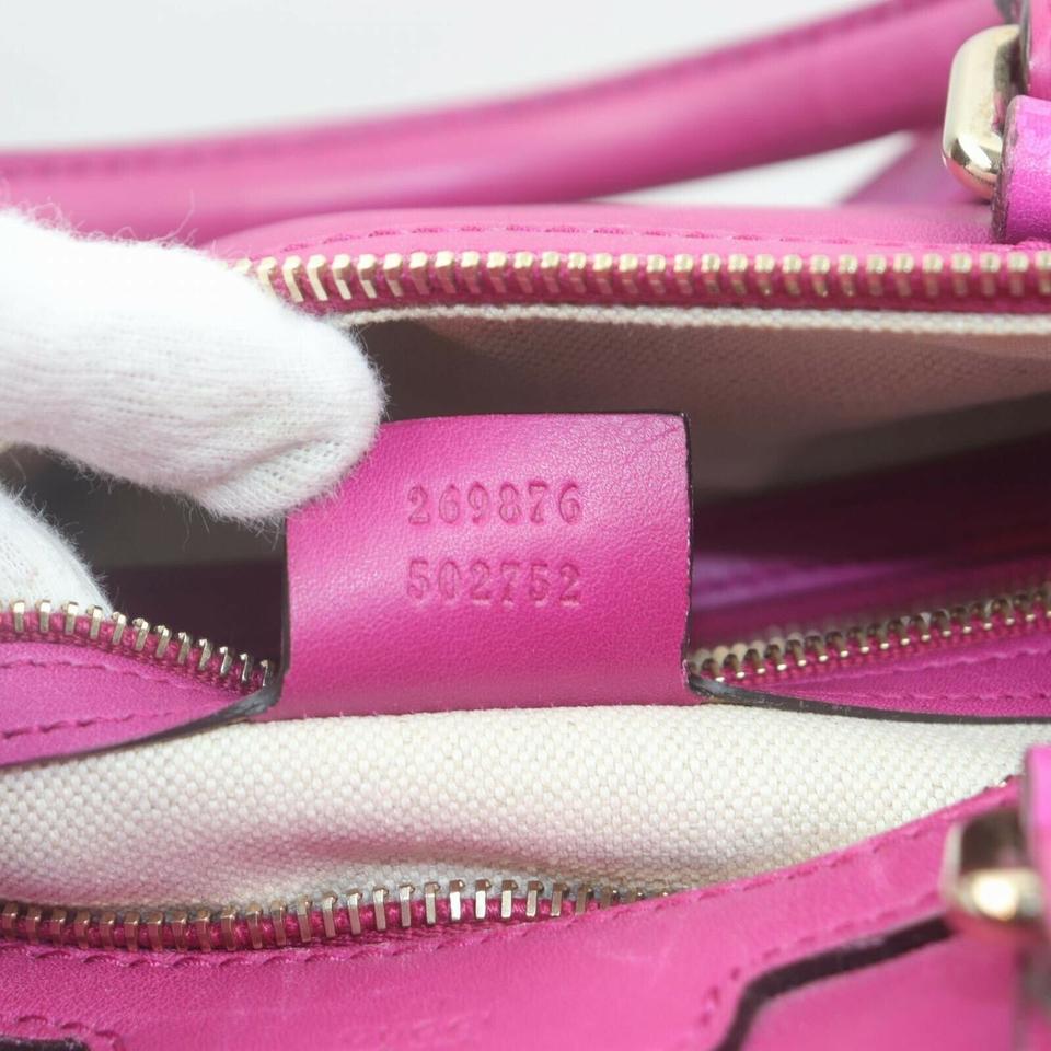 Gucci Hot Pink Fuchsia Leather Joy Boston Bag with Strap 863020 5