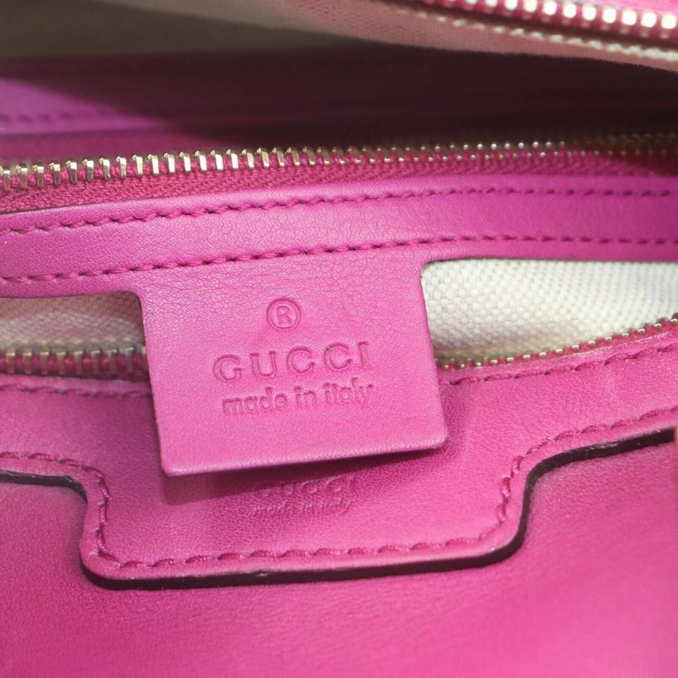 Women's Gucci Hot Pink Fuchsia Leather Joy Boston Bag with Strap 863020