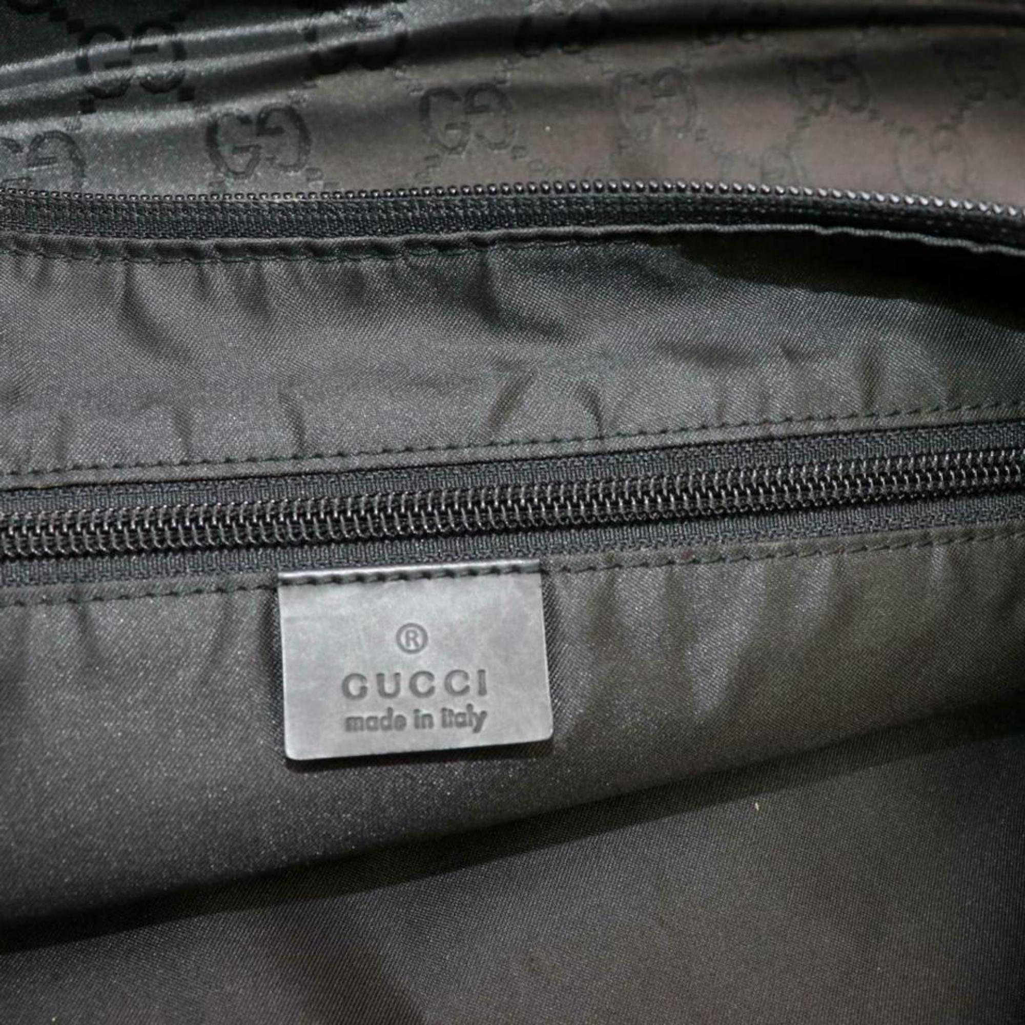 Gucci Huge Extra Large Signature Jumbo Hobo 870240 Black Nylon Shoulder Bag For Sale 6
