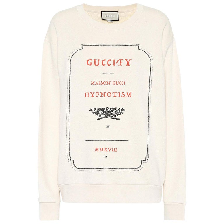 Gucci Hypnotism Graphic Cotton-Jersey Sweatshirt at 1stDibs