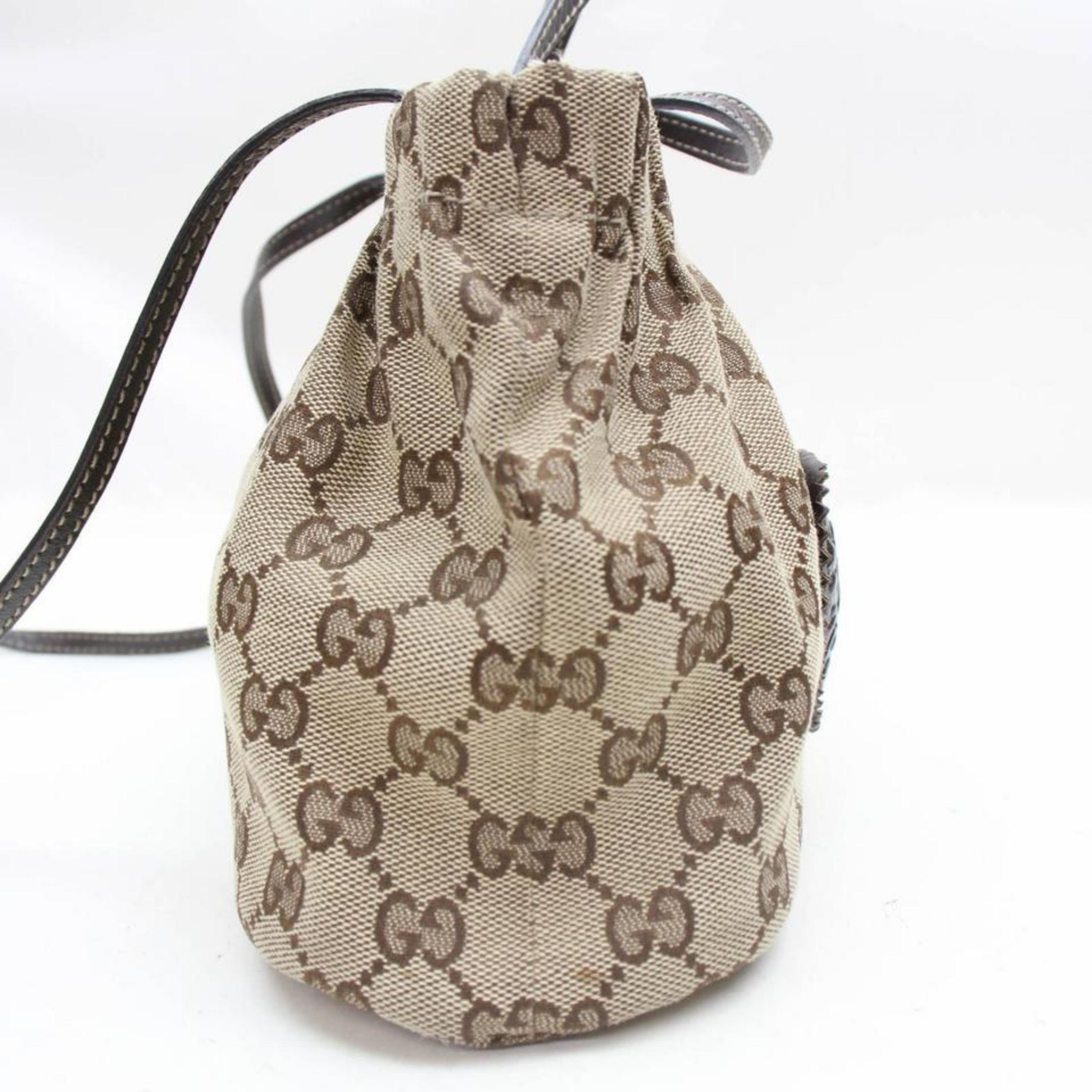 Gucci Hysteria Baguette 2way 867461 Brown Canvas Cross Body Bag For Sale 3