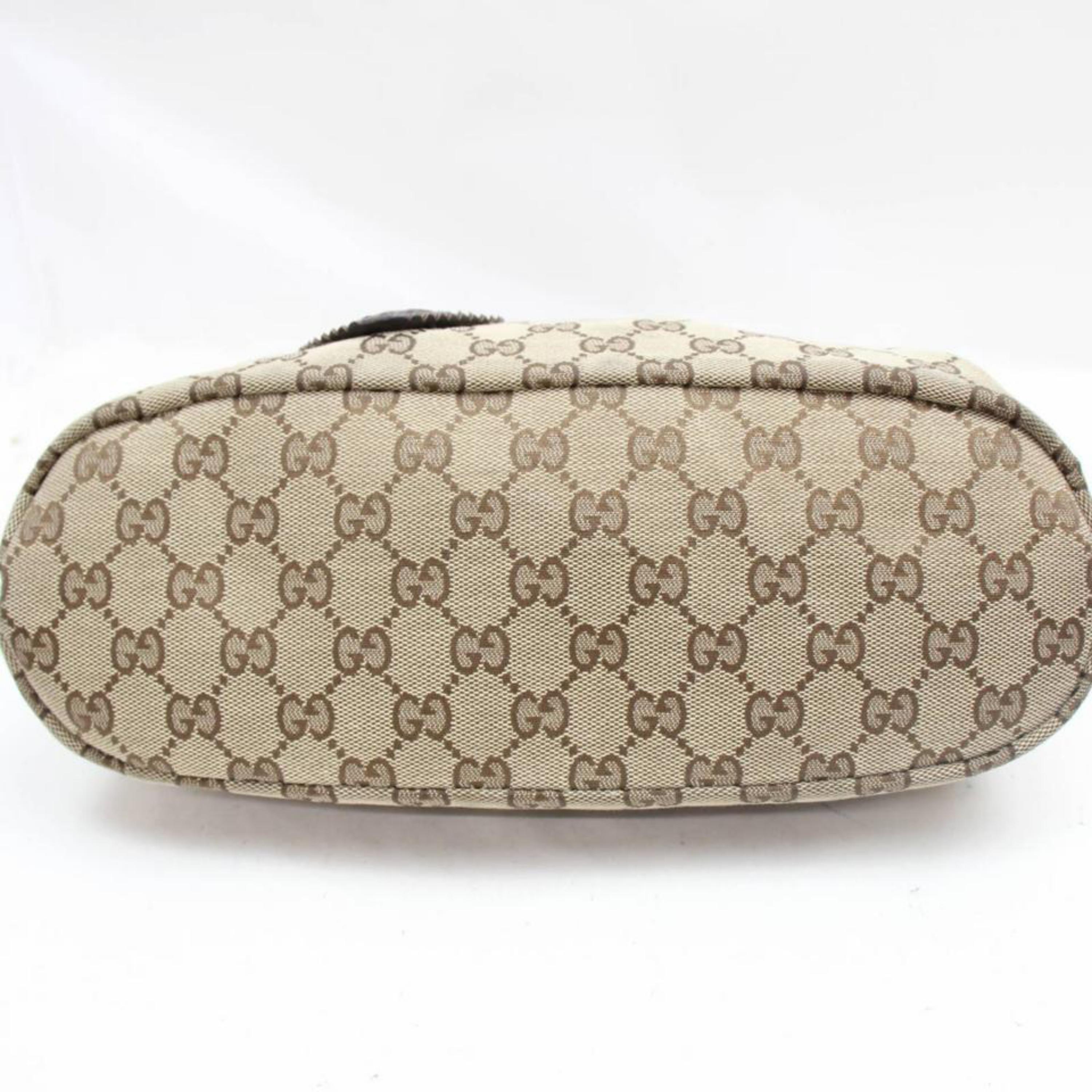 Gucci Hysteria Baguette 2way 867461 Brown Canvas Cross Body Bag For Sale 4