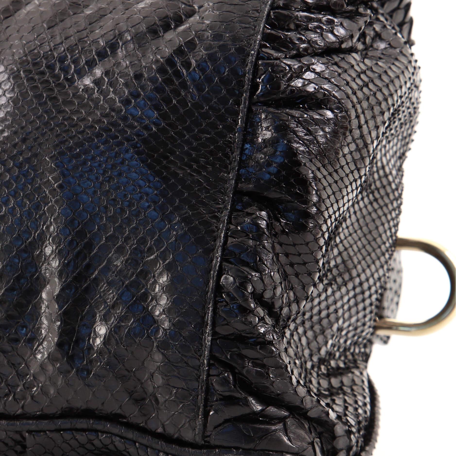 Gucci Hysteria Convertible Top Handle Bag Python Large 2