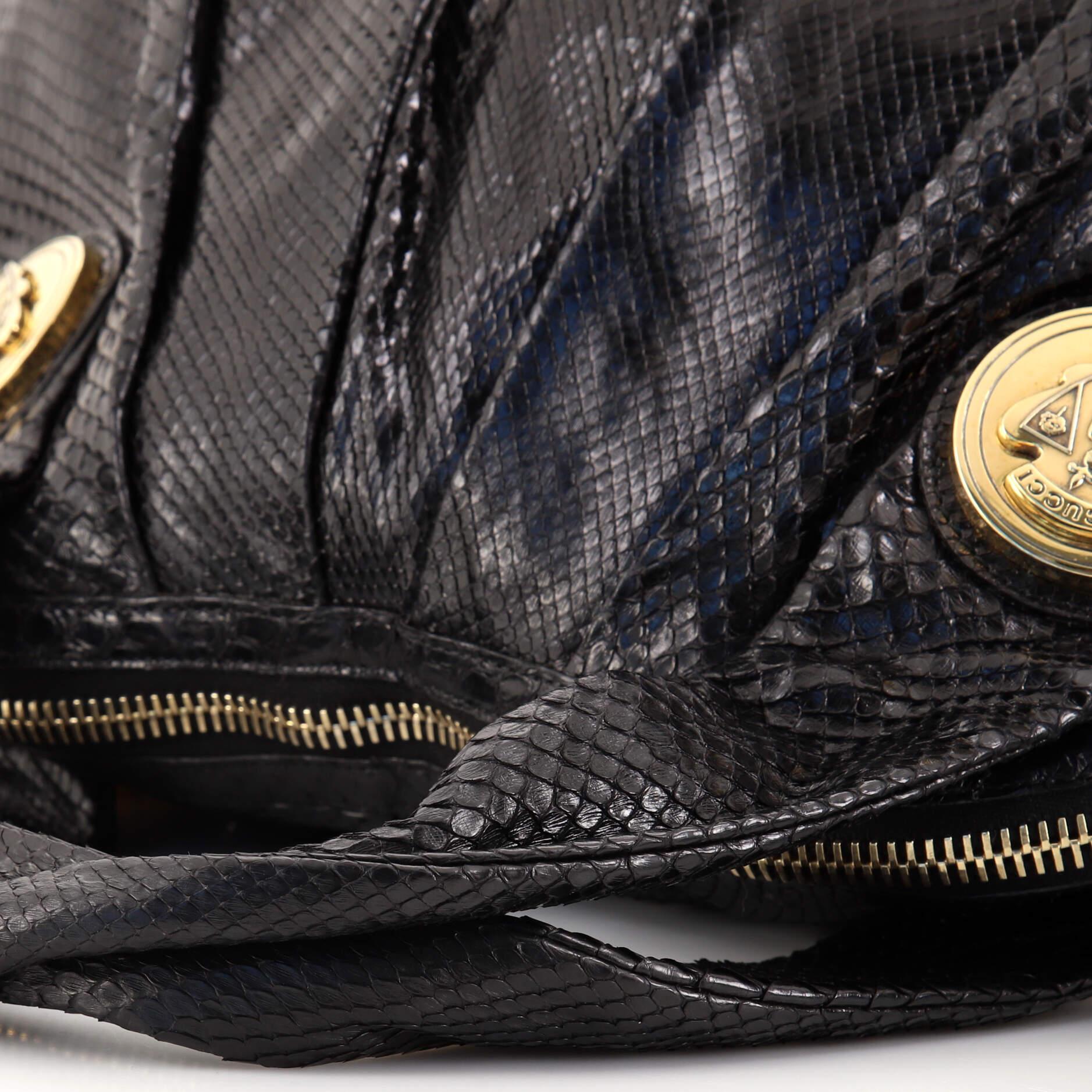 Gucci Hysteria Convertible Top Handle Bag Python Large 3